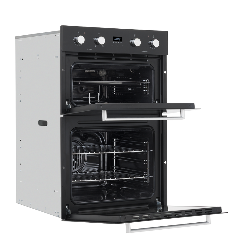SEALEY DH278 72cm Built-Under Double Oven, 74L Capacity, Energy Rating A - Black