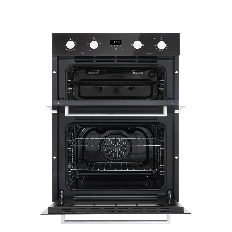 SEALEY DH278 72cm Built-Under Double Oven, 74L Capacity, Energy Rating A - Black