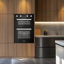 SEALEY DH279 90cm Built-In Double Oven, 88L Capacity, Energy Rating A - Black