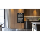 SEALEY DH279 90cm Built-In Double Oven, 88L Capacity, Energy Rating A - Black