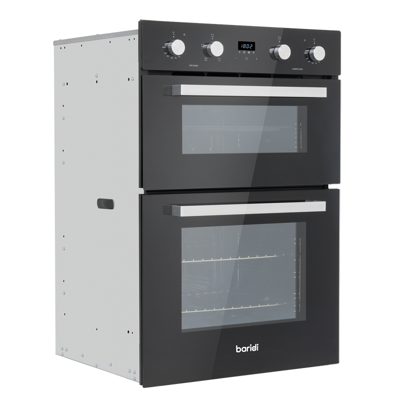 SEALEY DH279 90cm Built-In Double Oven, 88L Capacity, Energy Rating A - Black