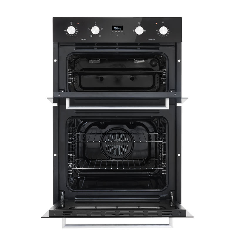 SEALEY DH279 90cm Built-In Double Oven, 88L Capacity, Energy Rating A - Black