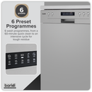 SEALEY DH280 Baridi Regular Sized Freestanding Dishwasher 60cm Wide 13 Place Settings - Silver