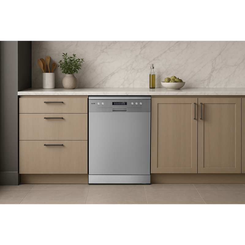 SEALEY DH280 Baridi Regular Sized Freestanding Dishwasher 60cm Wide 13 Place Settings - Silver
