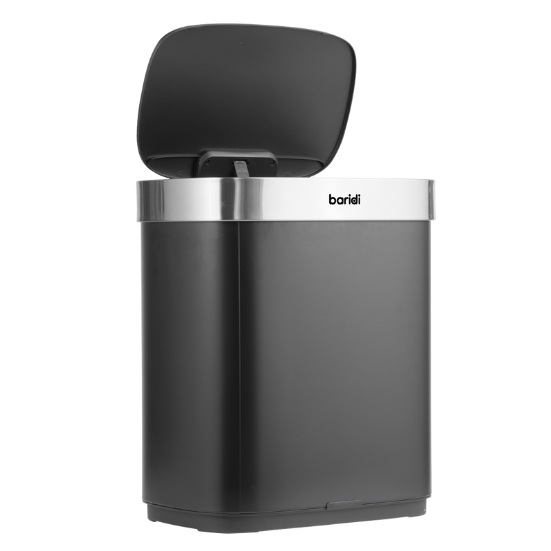 SEALEY DH281 Sensor Bin 50L - Black/Stainless Steel