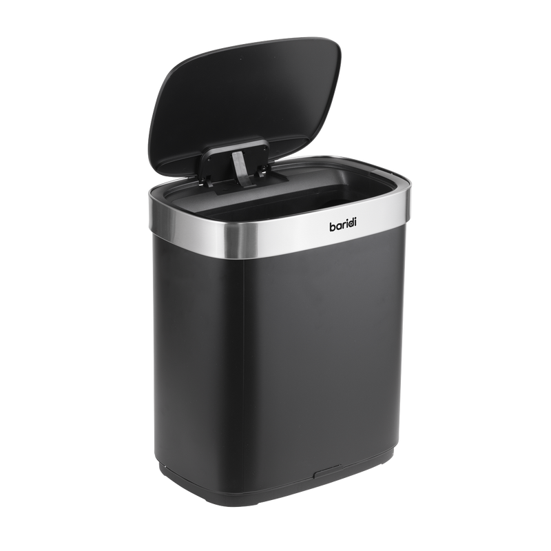 SEALEY DH281 Sensor Bin 50L - Black/Stainless Steel