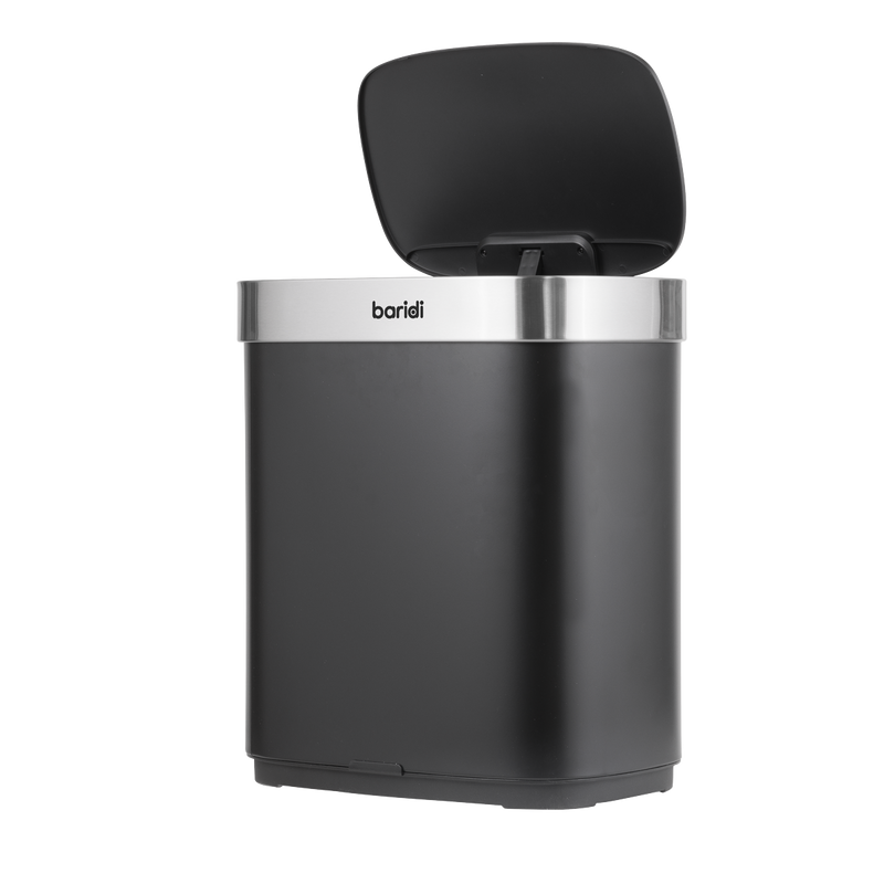 SEALEY DH281 Sensor Bin 50L - Black/Stainless Steel
