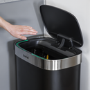 SEALEY DH282 Sensor Bin 65L - Black/Stainless Steel