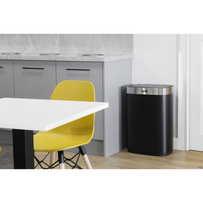 SEALEY DH282 Sensor Bin 65L - Black/Stainless Steel