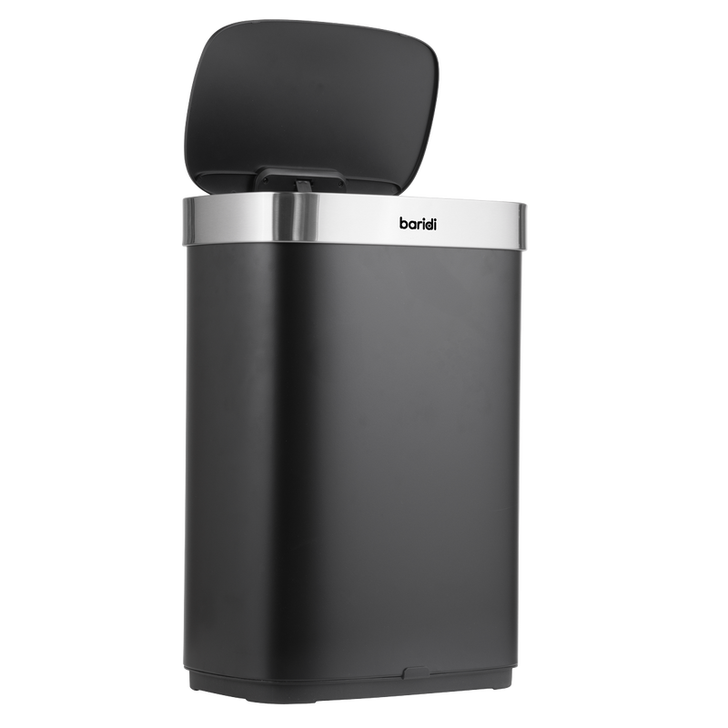 SEALEY DH282 Sensor Bin 65L - Black/Stainless Steel
