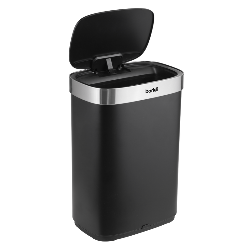 SEALEY DH282 Sensor Bin 65L - Black/Stainless Steel