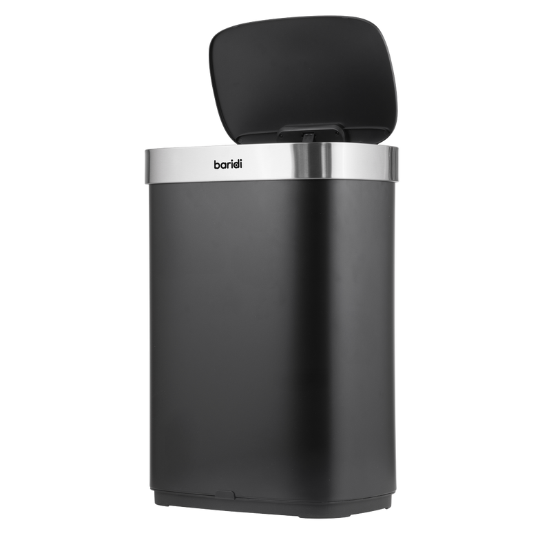 SEALEY DH282 Sensor Bin 65L - Black/Stainless Steel