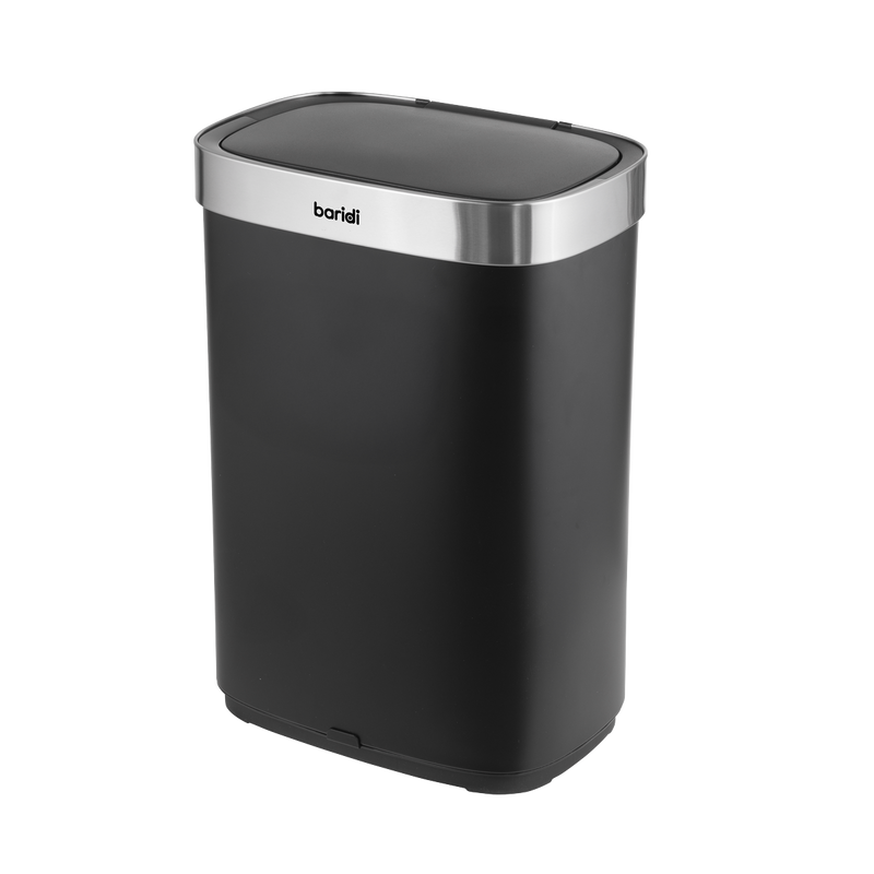 SEALEY DH282 Sensor Bin 65L - Black/Stainless Steel