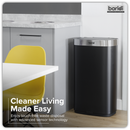 SEALEY DH283 Sensor Bin 80L - Black/Stainless Steel