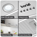 SEALEY DH284 Baridi Cooker Hood with 5 Layer Filter 52cm - Stainless Steel