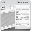 SEALEY DH284 Baridi Cooker Hood with 5 Layer Filter 52cm - Stainless Steel