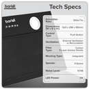 SEALEY DH285 Baridi Cooker Hood with 5 Layer Filter 52cm - Black