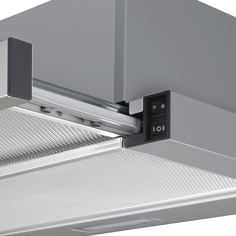 SEALEY DH286 Baridi Telescopic Cooker Hood with Aluminium Filters 60cm - Stainless Steel