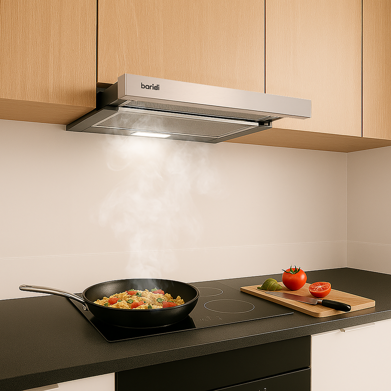 SEALEY DH286 Baridi Telescopic Cooker Hood with Aluminium Filters 60cm - Stainless Steel