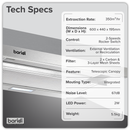 SEALEY DH286 Baridi Telescopic Cooker Hood with Aluminium Filters 60cm - Stainless Steel