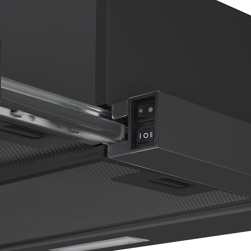 SEALEY DH287 Baridi Telescopic Cooker Hood with Aluminium Filters 60cm - Black