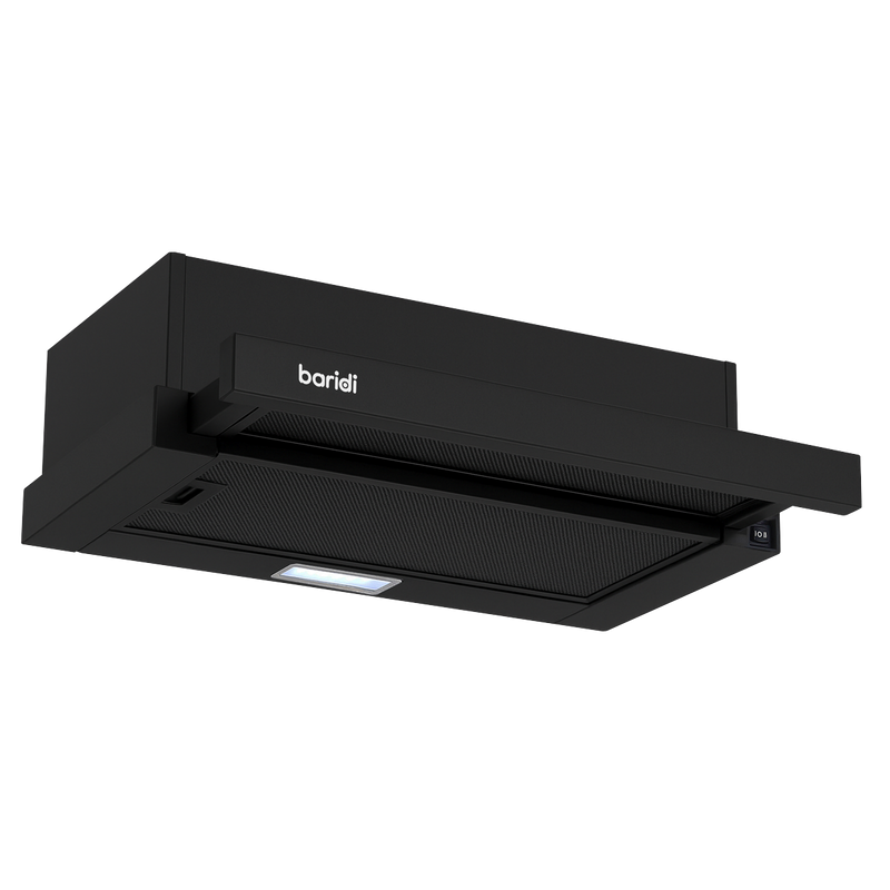 SEALEY DH287 Baridi Telescopic Cooker Hood with Aluminium Filters 60cm - Black