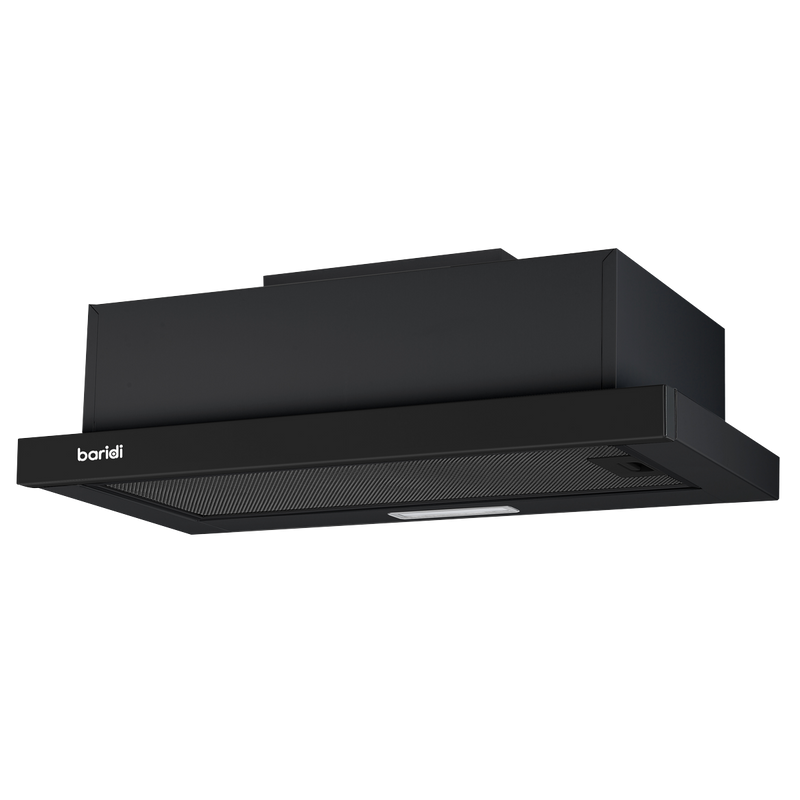 SEALEY DH287 Baridi Telescopic Cooker Hood with Aluminium Filters 60cm - Black