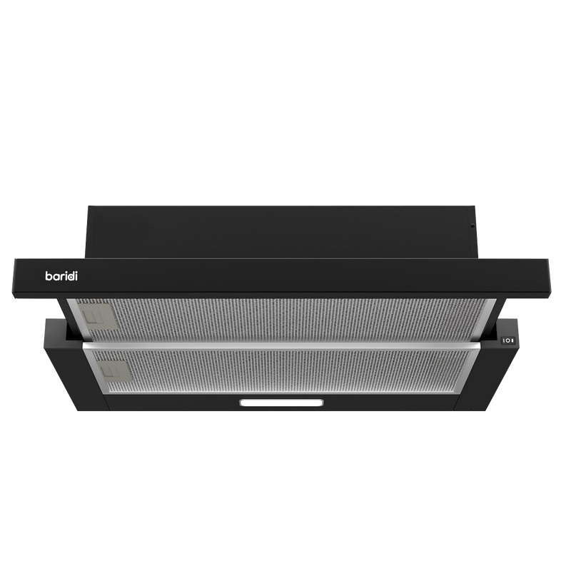 SEALEY DH287 Baridi Telescopic Cooker Hood with Aluminium Filters 60cm - Black