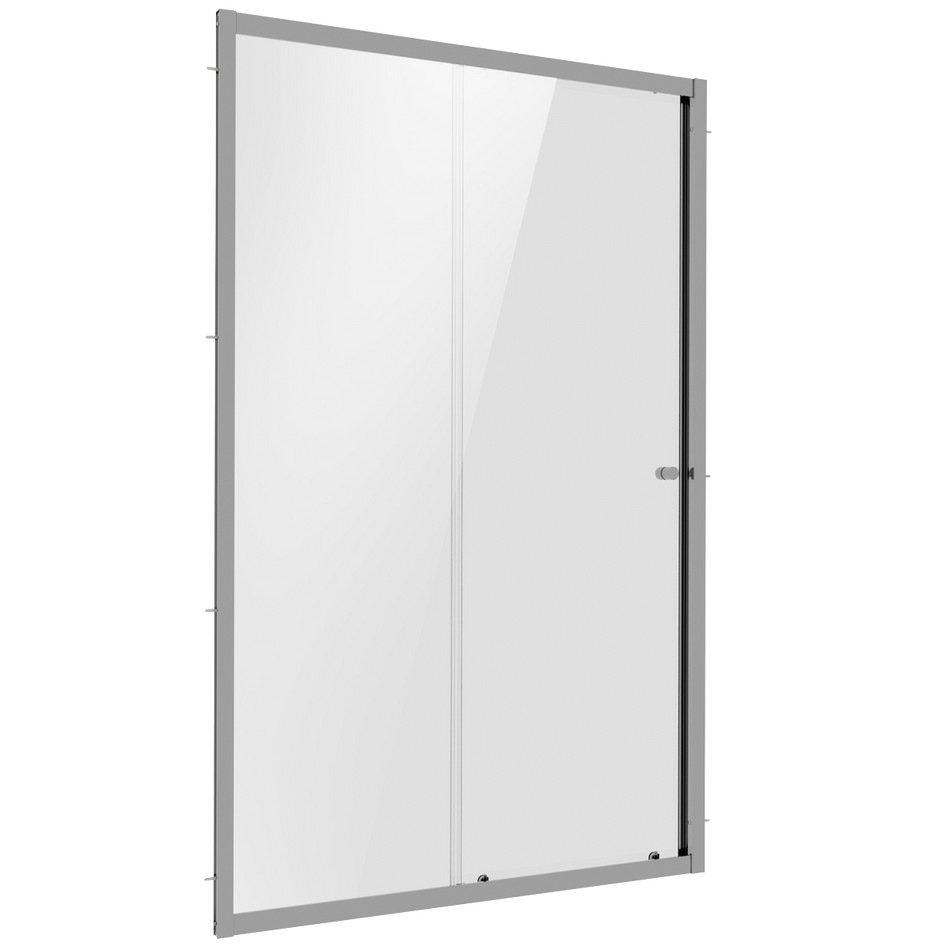 Sealey DH292 Sliding Shower Door 1000 x 1850mm, 6mm Tempered Glass, Reversible - Chrome