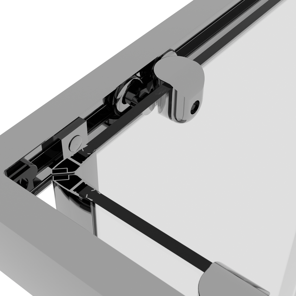 Sealey DH300 Corner Shower Entry Enclosure 1000 x 800 x 1850mm with 6mm Tempered Glass - Chrome