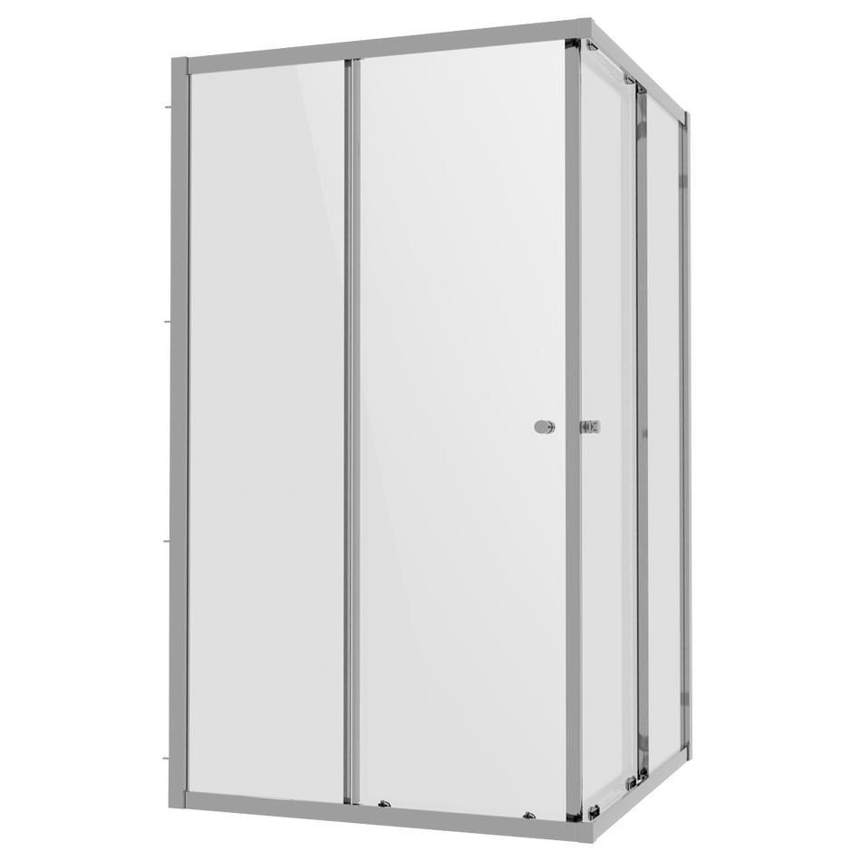 Sealey DH300 Corner Shower Entry Enclosure 1000 x 800 x 1850mm with 6mm Tempered Glass - Chrome