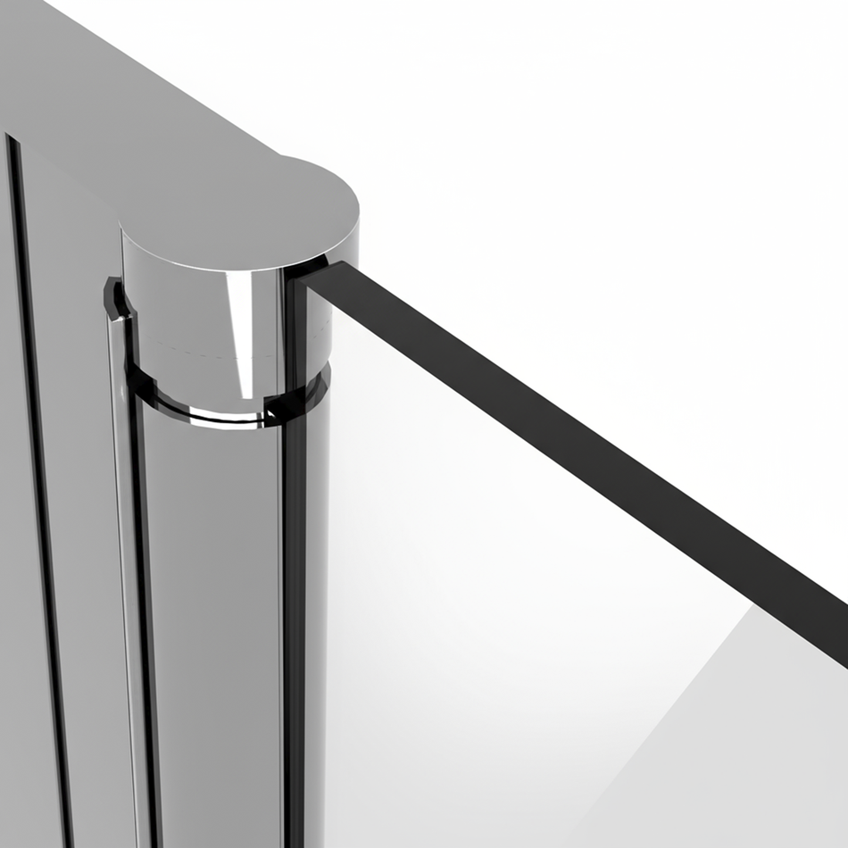 Sealey DH303 Pivot Shower Door 800 x 1850mm, 6mm Tempered Glass, Reversible - Chrome