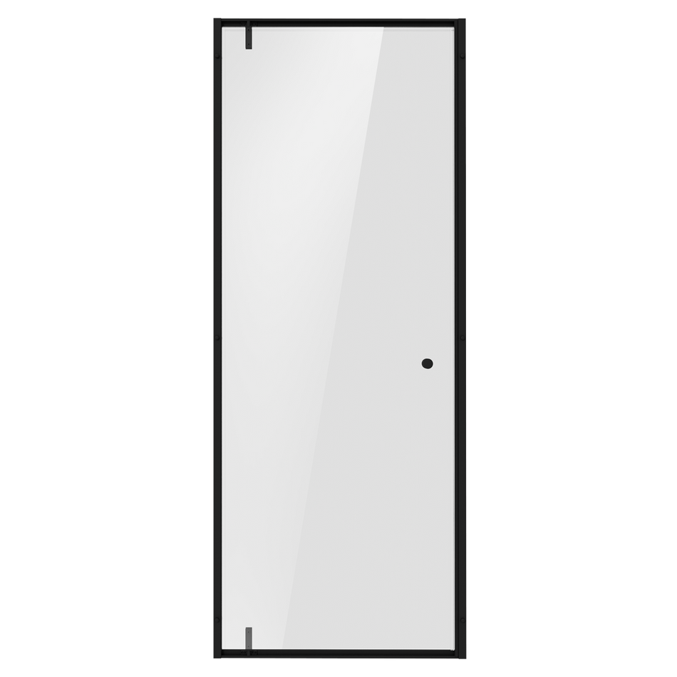 Sealey DH307 Hinged Shower Door 800 x 1850mm, 6mm Tempered Glass, Reversible - Black