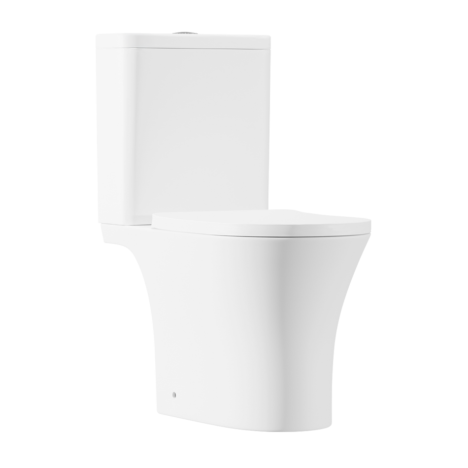 Baridi DH332 Close-Coupled Toilet with Soft Close Seat, Dual Flush Cistern & Rimless Flush – White