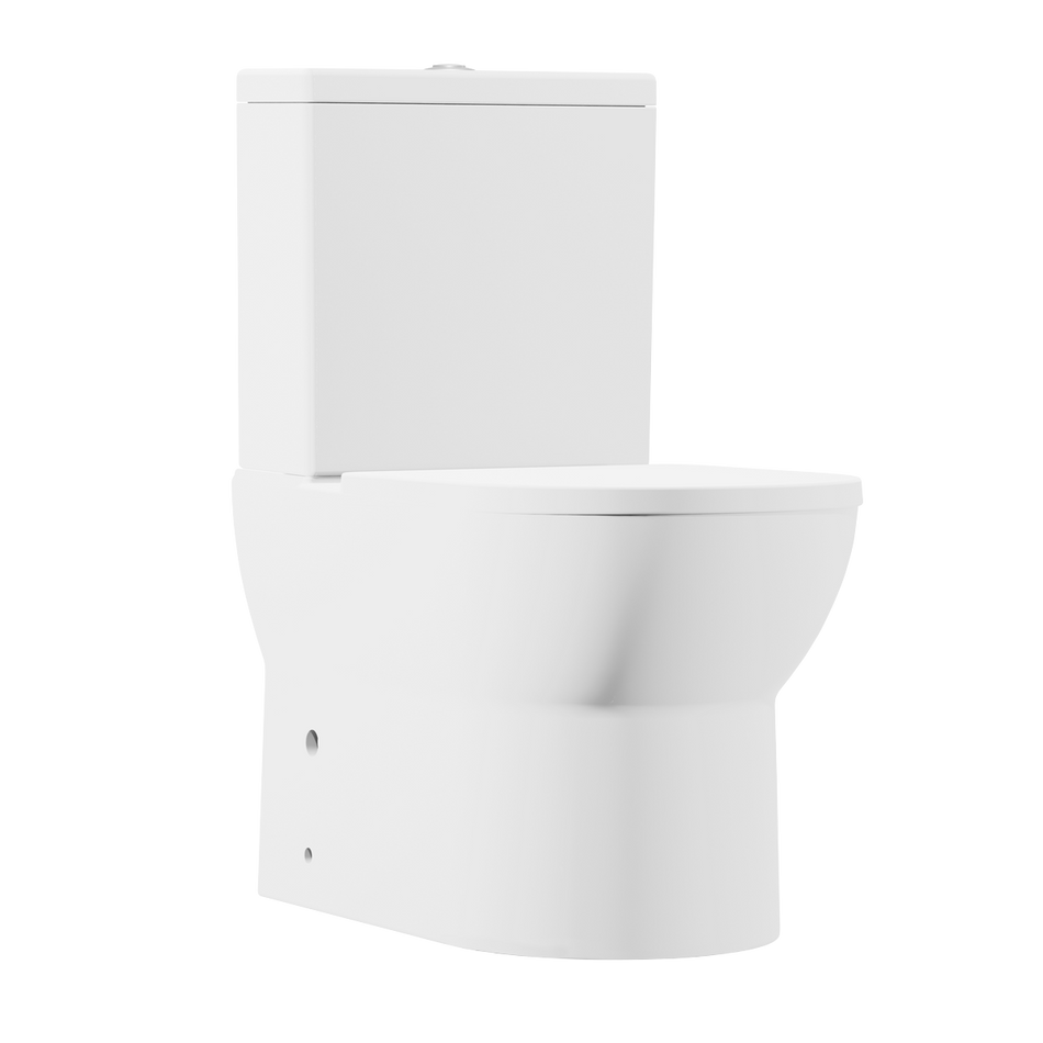 Baridi DH333 Close-Coupled Toilet with Soft Close Seat, Dual Flush Cistern & Rimless Flush – White