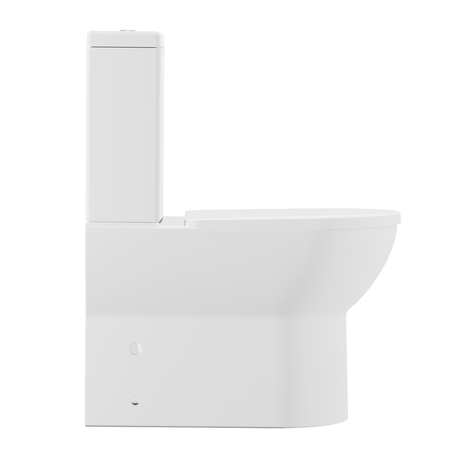 Baridi DH333 Close-Coupled Toilet with Soft Close Seat, Dual Flush Cistern & Rimless Flush – White