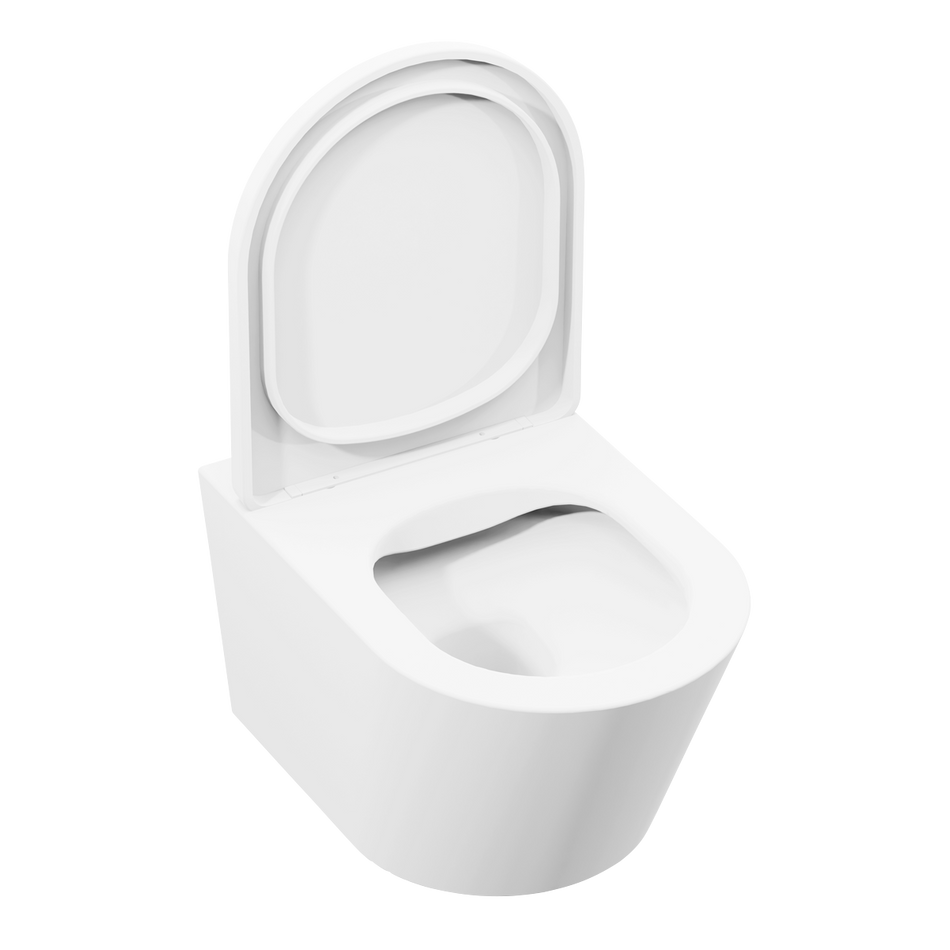 Sealey DH335 Wall Hung Toilet with Soft Close Seat & Rimless Flush – White