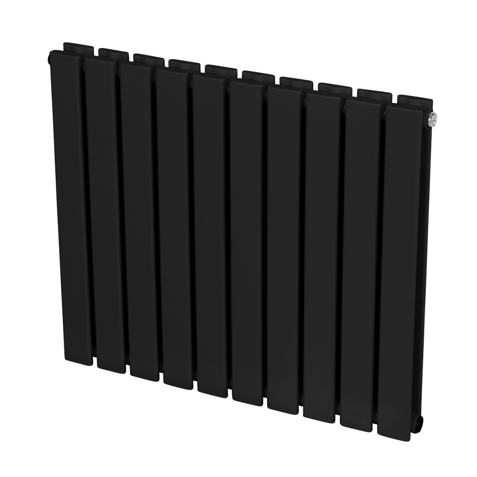 Baridi DH345 Horizontal Radiator Contemporary Double Flat Panel Design 600 x 700mm – Black