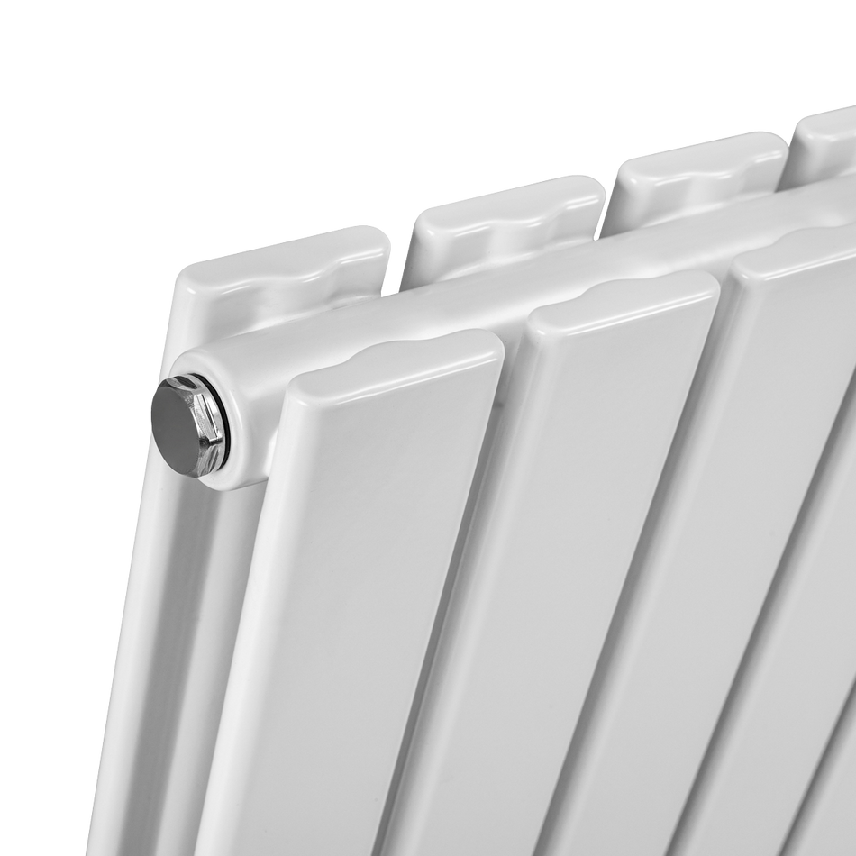 Baridi DH348 Horizontal Radiator Contemporary Double Flat Panel Design 600 x 420mm – White