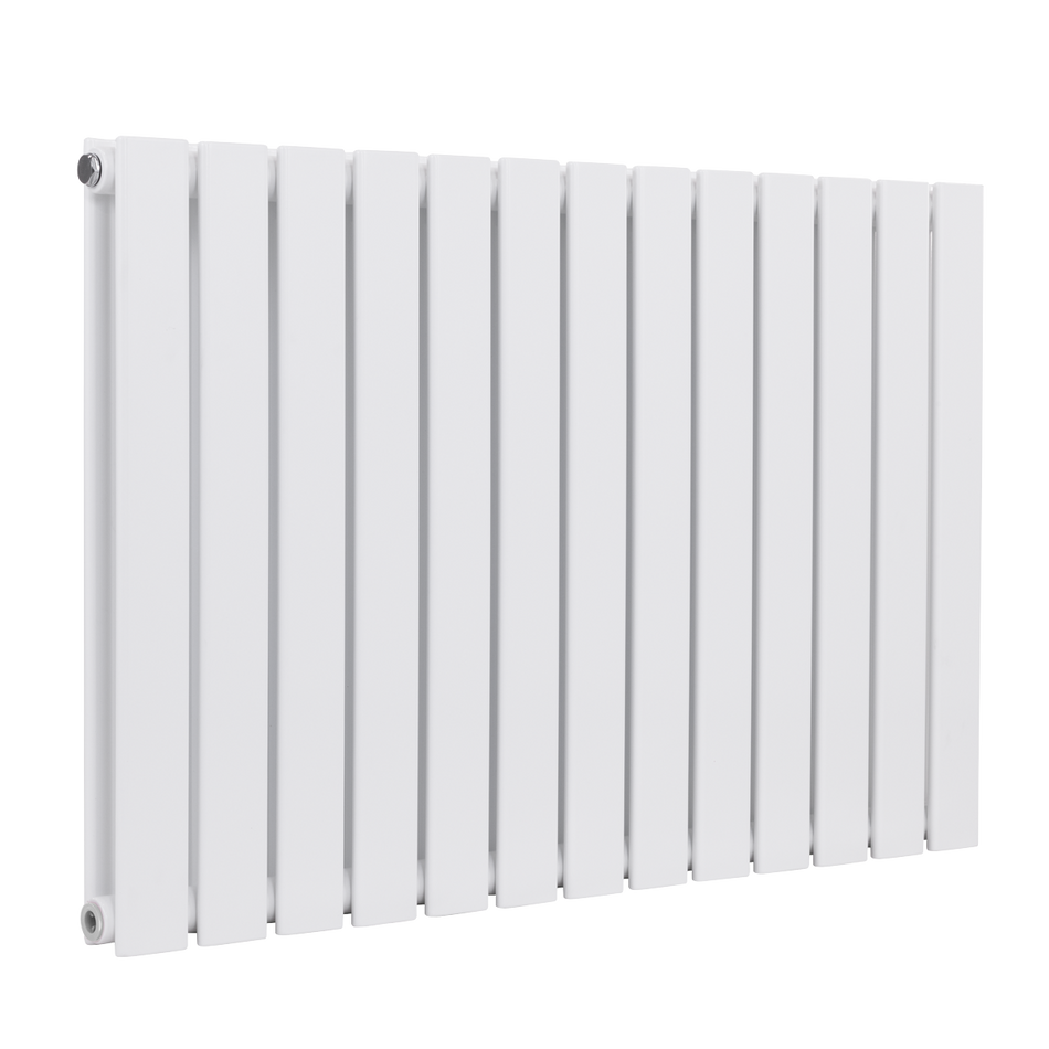 Baridi DH351 Horizontal Radiator Contemporary Double Flat Panel Design 600 x 910mm – White