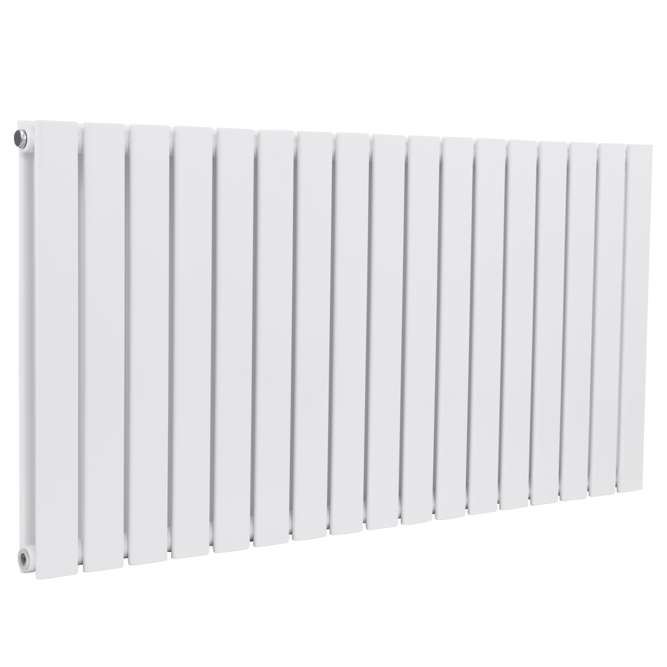 Baridi DH352 Horizontal Radiator Contemporary Double Flat Panel Design 600 x 1190mm – White