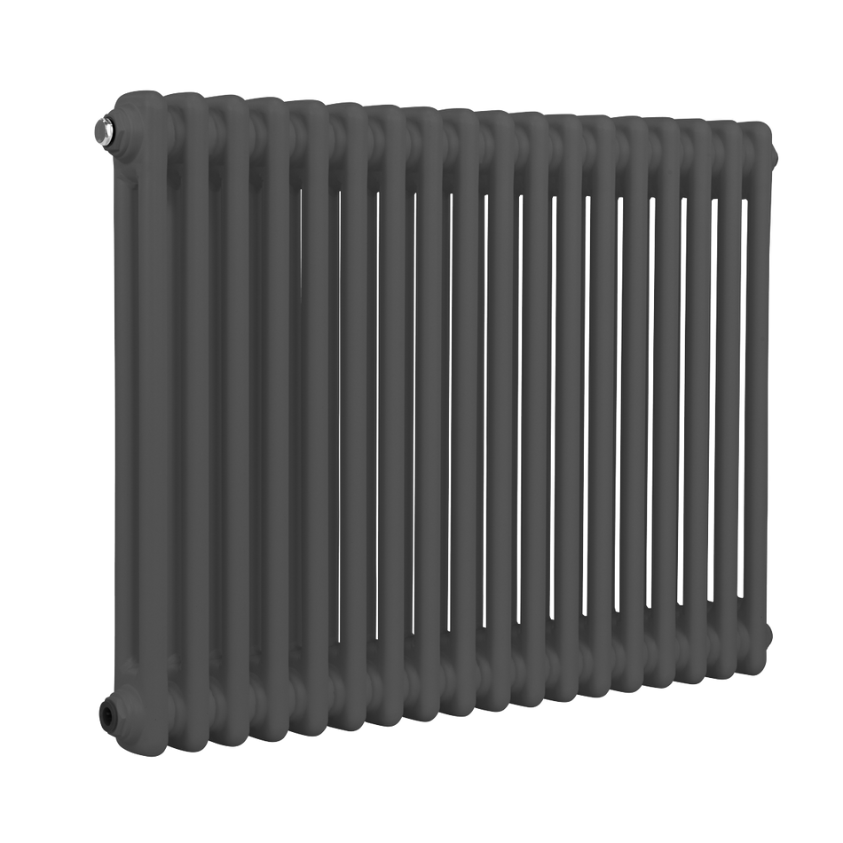 Baridi DH358 Horizontal Traditional 2 Column Radiator 600 x 832mm – Anthracite
