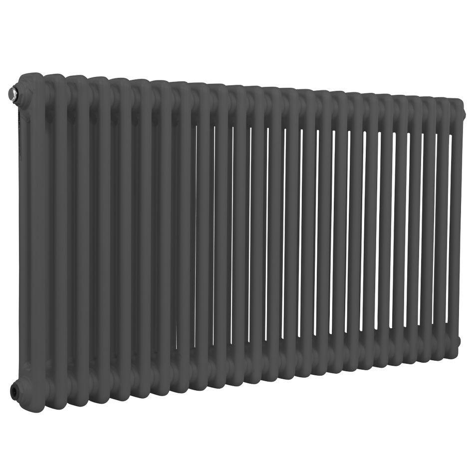 Baridi DH360 Horizontal Traditional 2 Column Radiator 600 x 1147mm – Anthracite