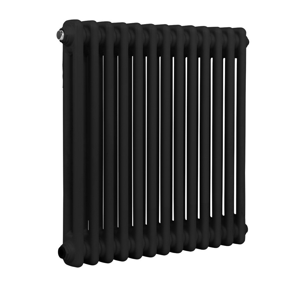 Baridi DH362 Horizontal Traditional 2 Column Radiator 600 x 607mm – Black
