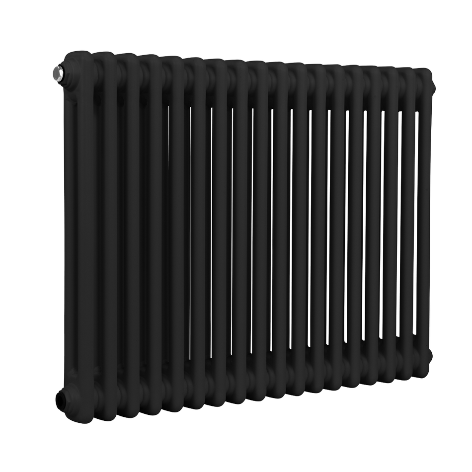 Baridi DH363 Horizontal Traditional 2 Column Radiator 600 x 832mm – Black