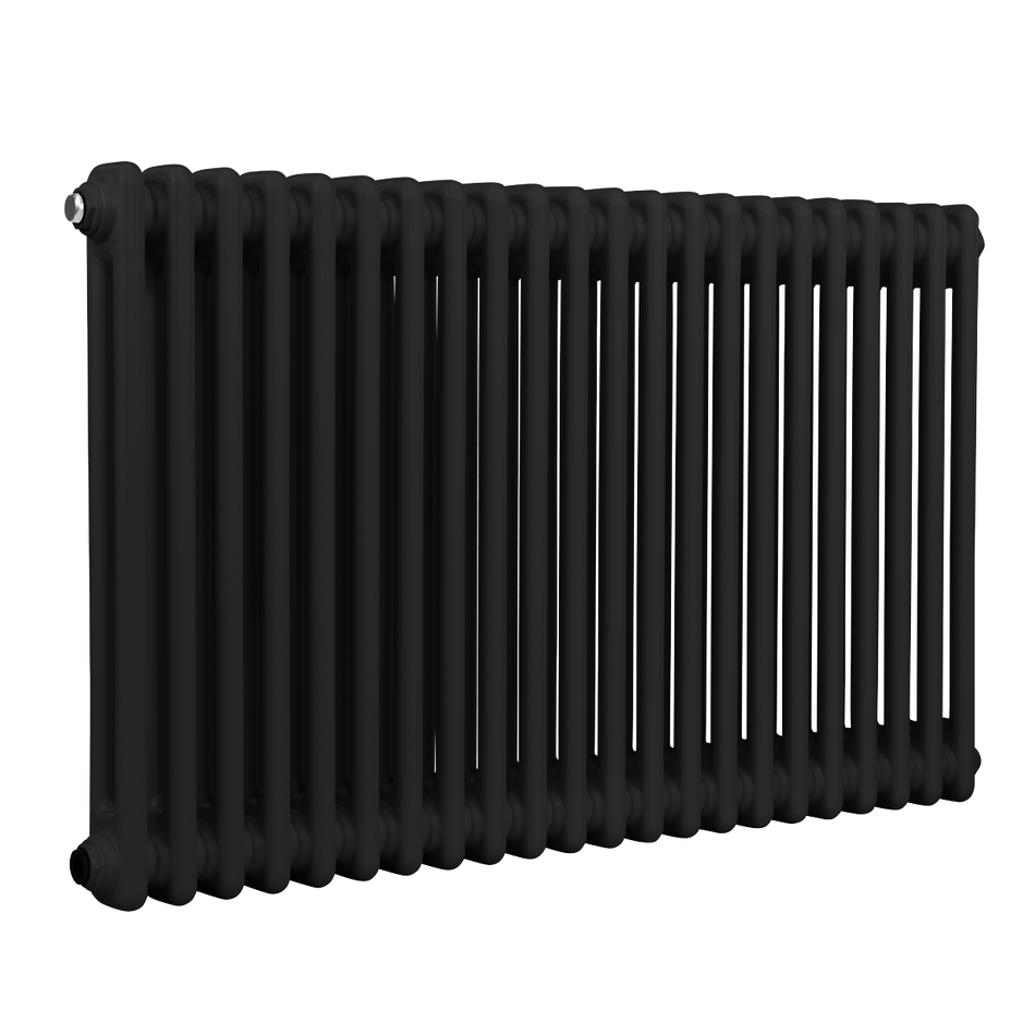 Baridi DH364 Horizontal Traditional 2 Column Radiator 600 x 1012mm – Black