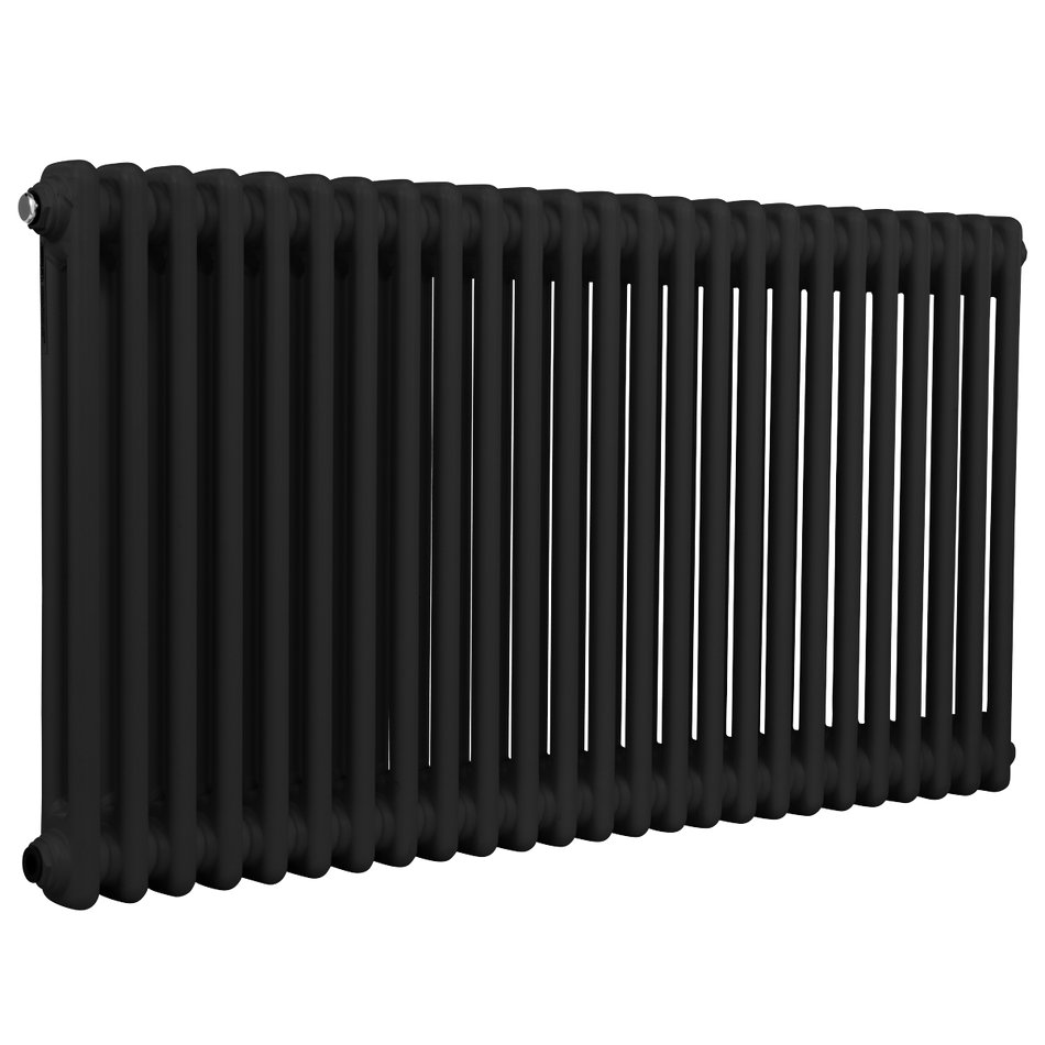 Baridi DH365 Horizontal Traditional 2 Column Radiator 600 x 1147mm – Black