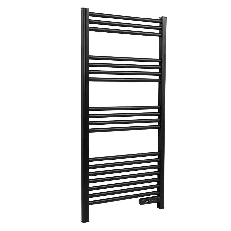 Baridi DH371 Electric Heated Towel Rail 1085 x 535mm with LED Display – Black