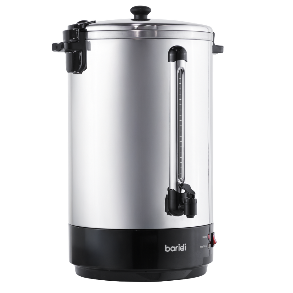 Baridi DH388 Hot Water Boiler, Tea Urn 30L Capacity - Stainless Steel