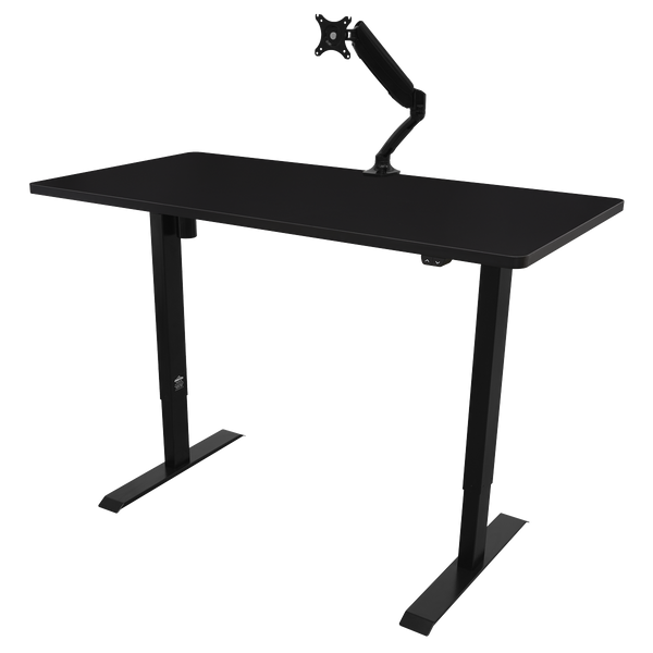 Dellonda DH38  Single Motor Ultra-Quiet Adjustable-Height Electric Sit/Stand Desk - Black Desktop